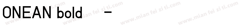 ONEAN bold字体字体转换